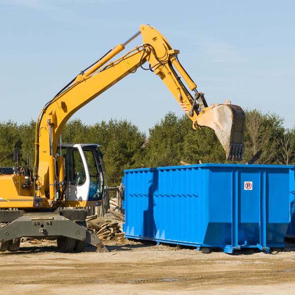 what size residential dumpster rentals are available in Fairfax Station